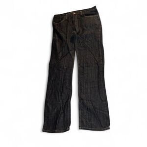 Hilfiger Men 38x38 Classic Straight Jean Dark Wash Denim Dadcore Workwear Casual